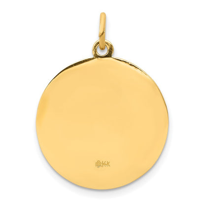 14k Yellow Gold Saint Matthew Medal Pendant for Women