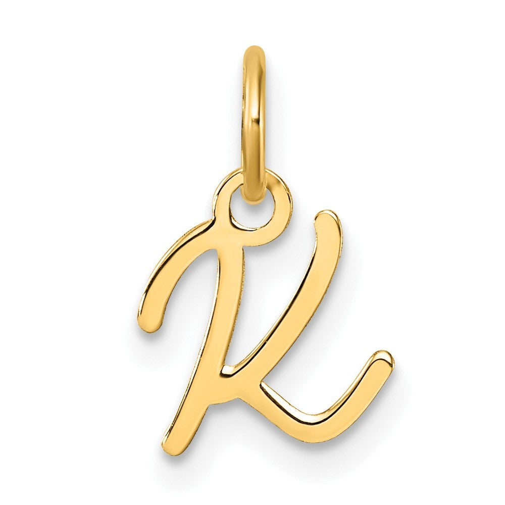 14k Yellow Gold Uppercase Letter K Initial Charm