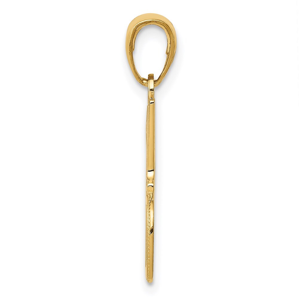 14k Yellow Gold #1 DAD Charm Pendant for Women