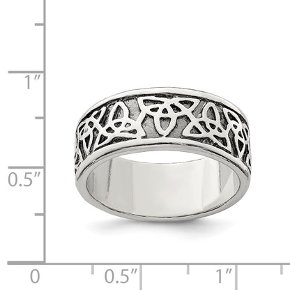 Sterling Silver Antiqued Celtic Knot Ring Size 11