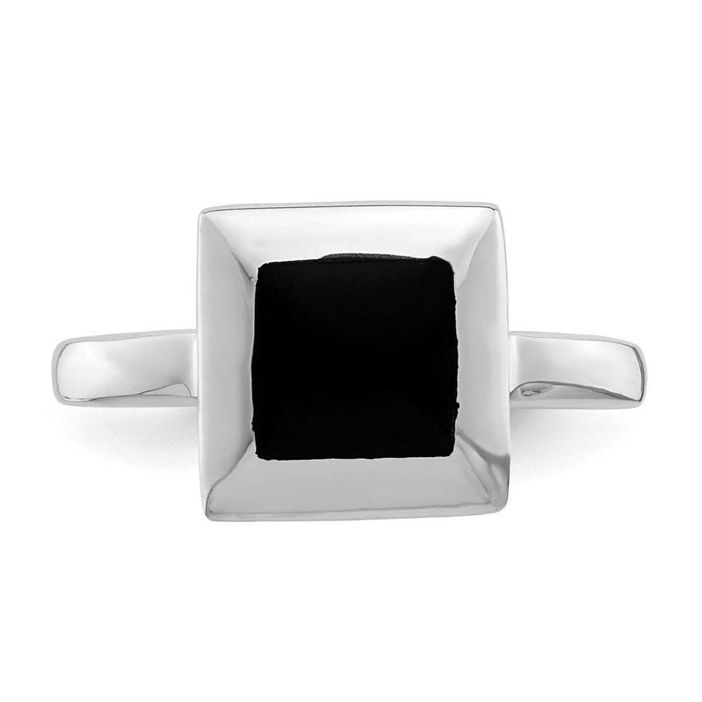 Sterling Silver Onyx Ring Size 6