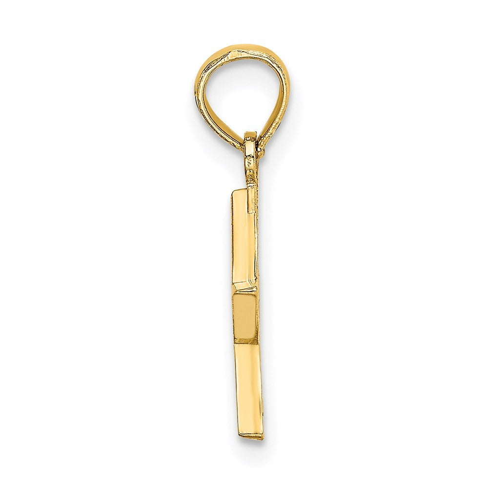 14k Yellow Gold Cut-out Star Charm Pendant
