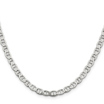 Sterling Silver 4.75mm Flat Anchor Chain Necklace
