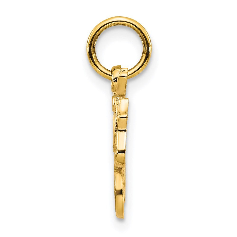 14k Yellow Gold SISTER Charm Pendant