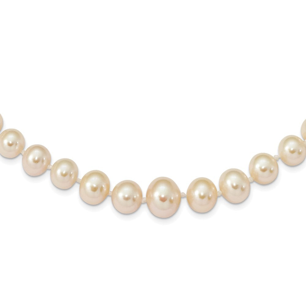 14k Yellow Gold 4-8mm White Freshwater Cultured Pearl Graduated 18 inch Necklace