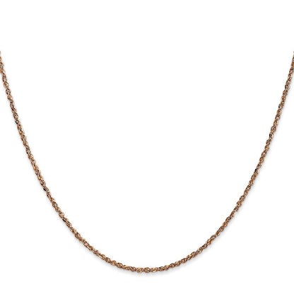 14K Rose Gold 16 inch 1.7mm Ropa Chain Necklace