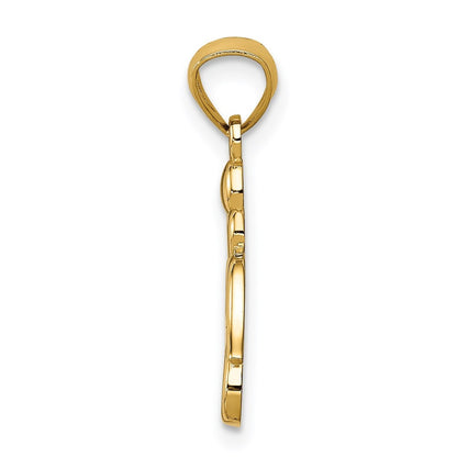 14k Yellow Gold Angel Pendant