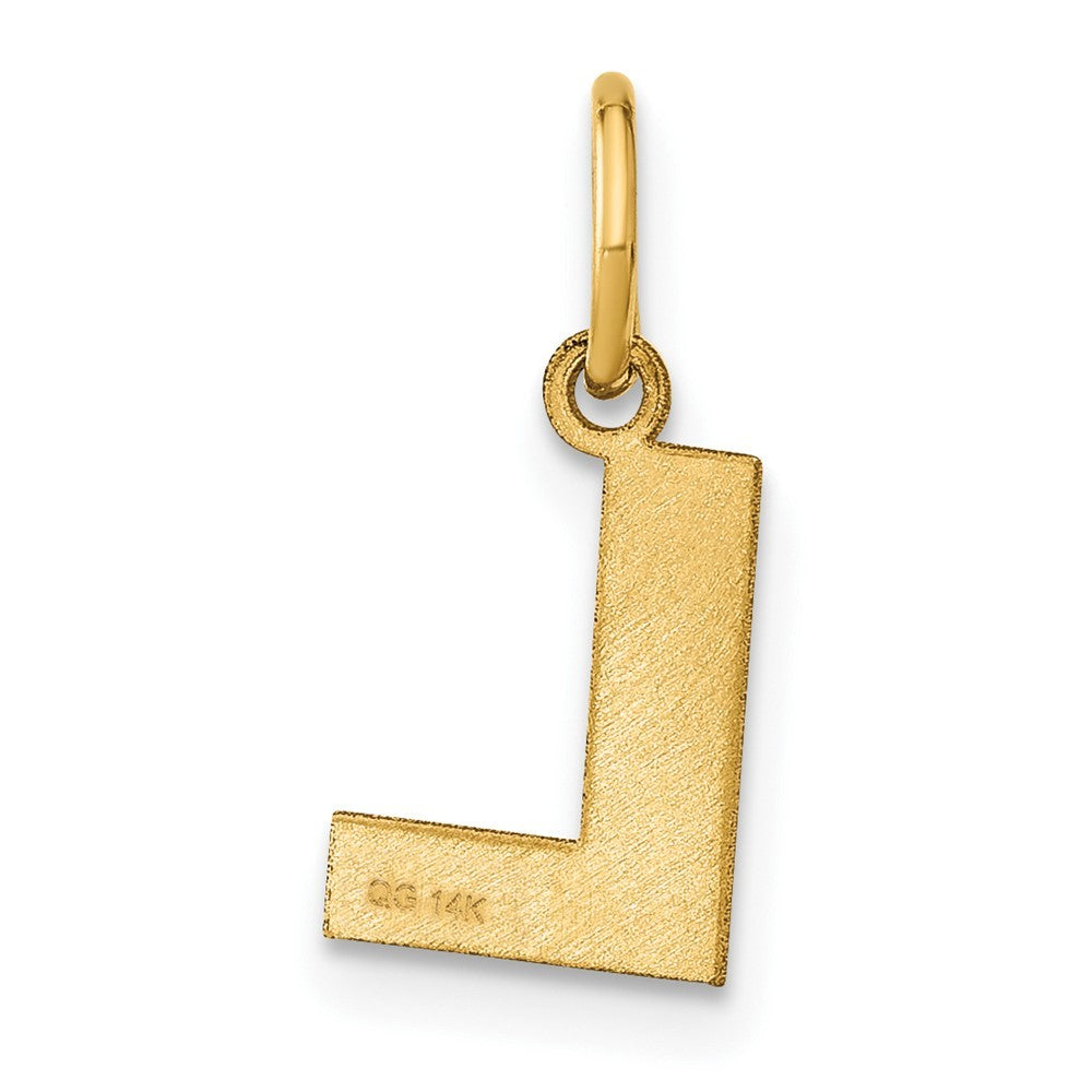 14k Yellow Gold Letter L Initial Pendant