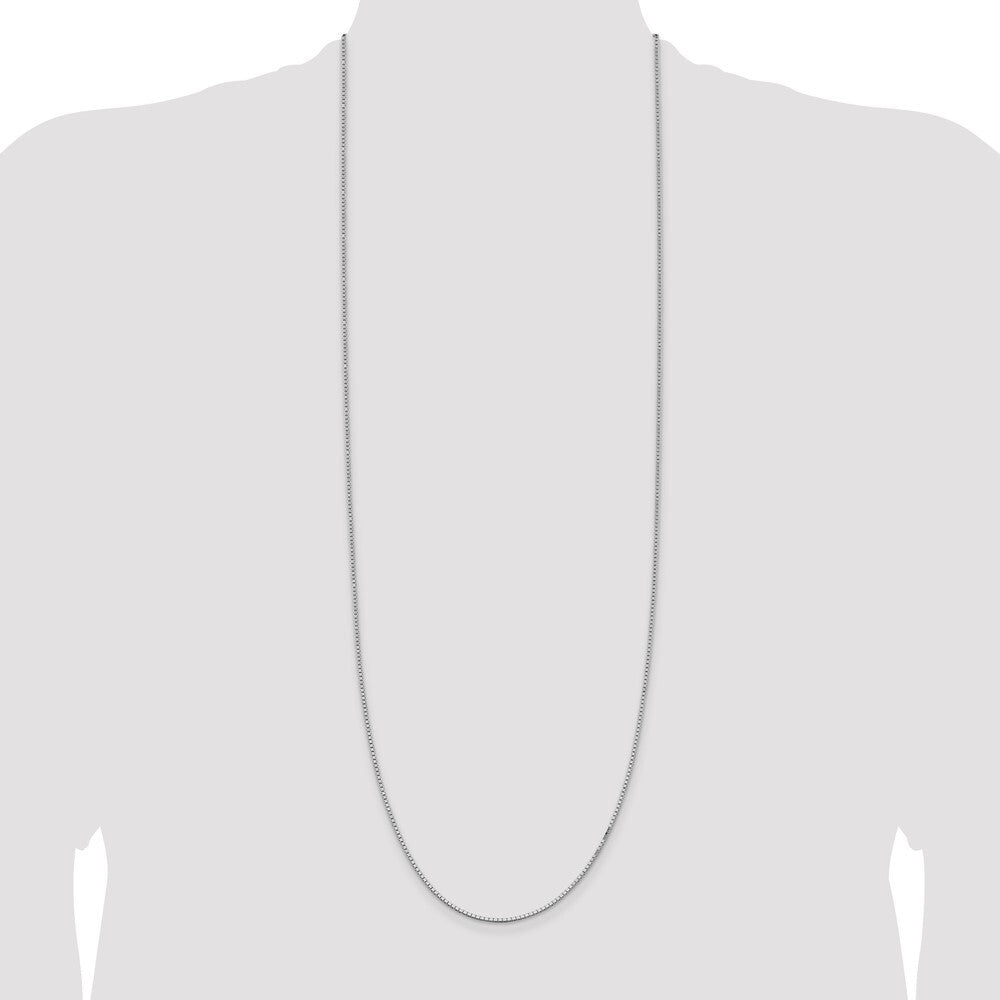 Sterling Silver Rhodium-plated 1.5mm Box Chain