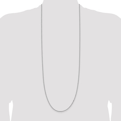 Sterling Silver Rhodium-plated 1.5mm Box Chain
