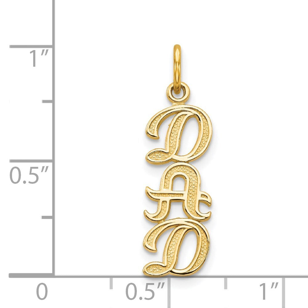 14k Yellow Gold DAD Charm