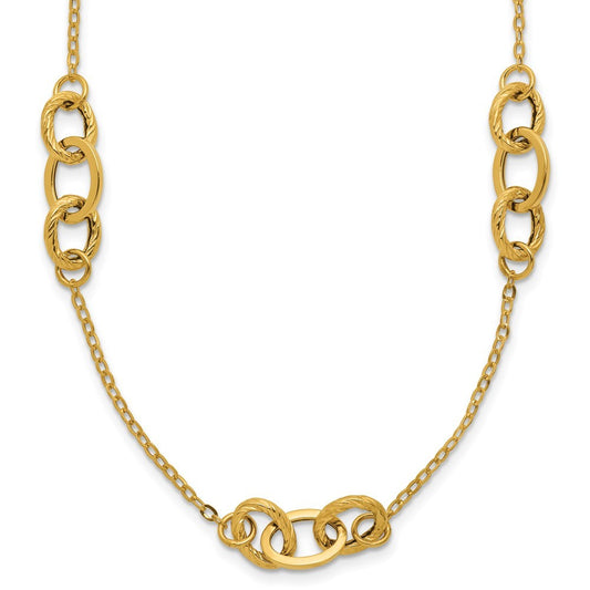 14k Yellow Gold Yellow Gold Fancy 18 inch Necklace