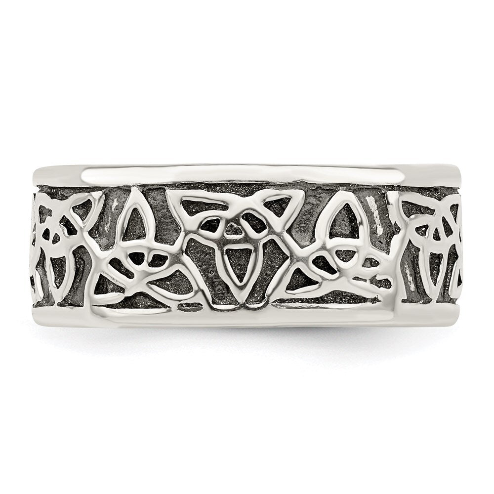 Sterling Silver Antiqued Celtic Knot Ring Size 10