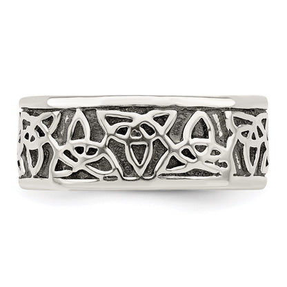 Sterling Silver Antiqued Celtic Knot Ring Size 10