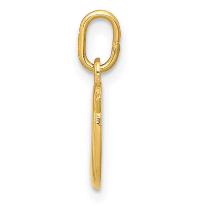 14k Yellow Gold Letter O Initial Charm Pendant for Women