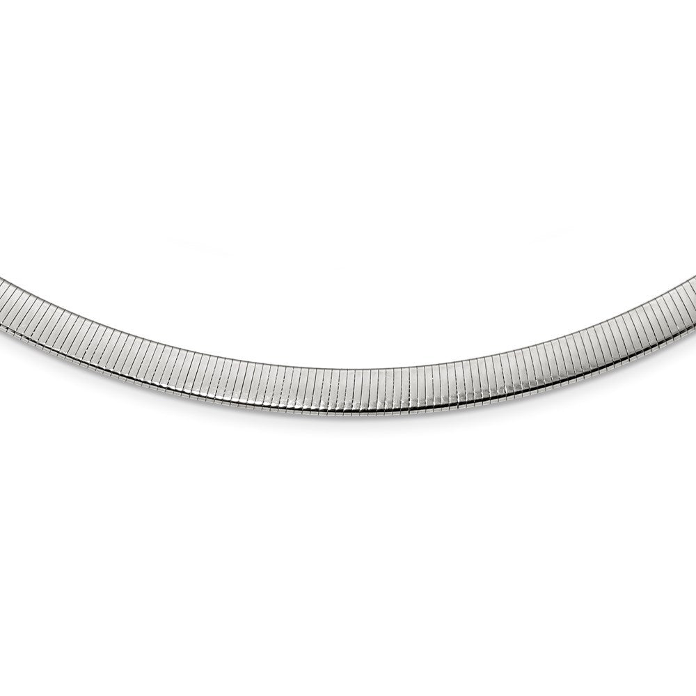 Sterling Silver Flash Gold-plate Reversible 5.75mm Cubetto Chain Necklace