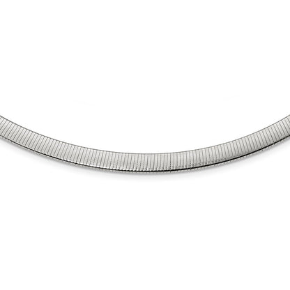 Sterling Silver Flash Gold-plate Reversible 5.75mm Cubetto Chain Necklace