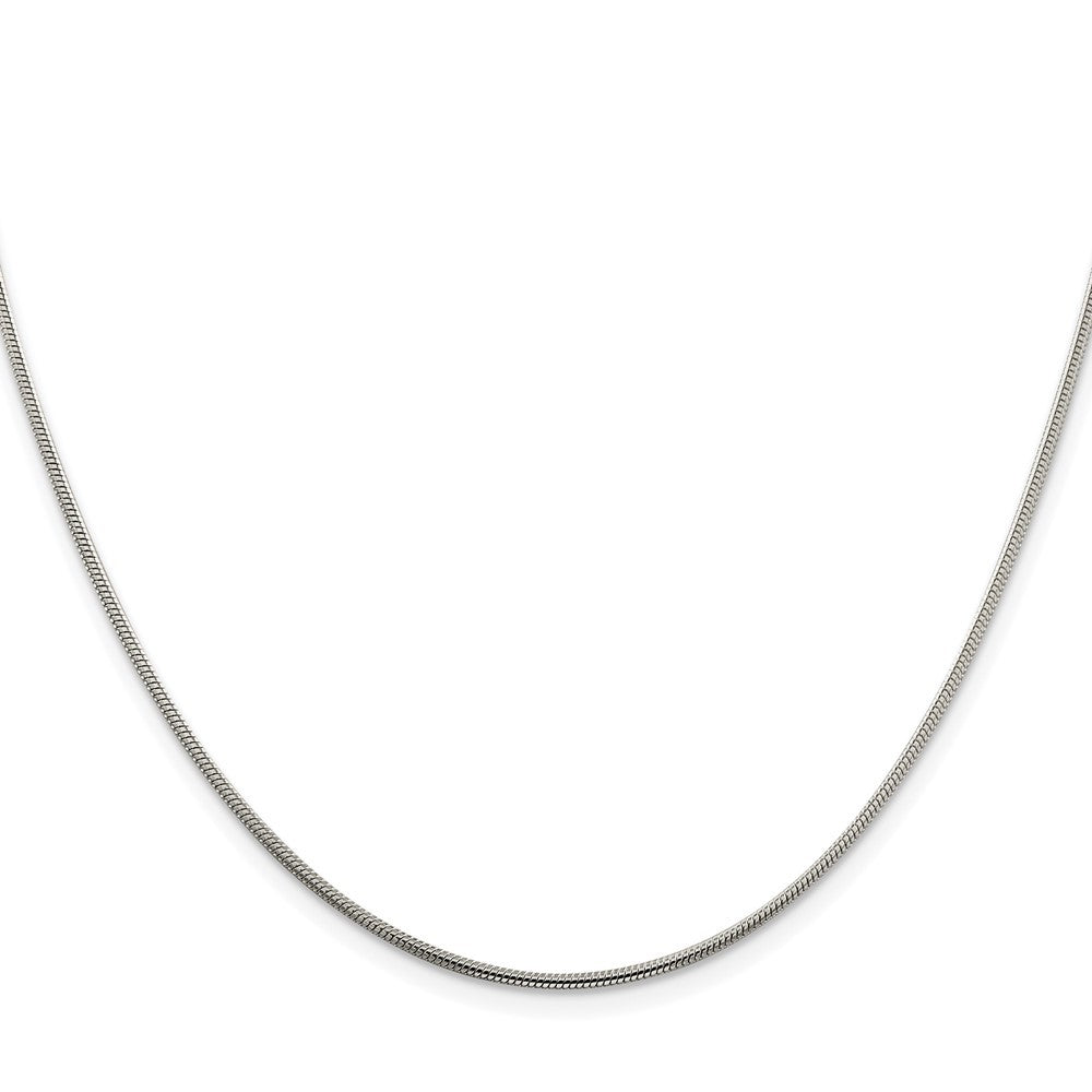 Sterling Silver Rhodium-plated 1.5mm Snake Chain Necklace