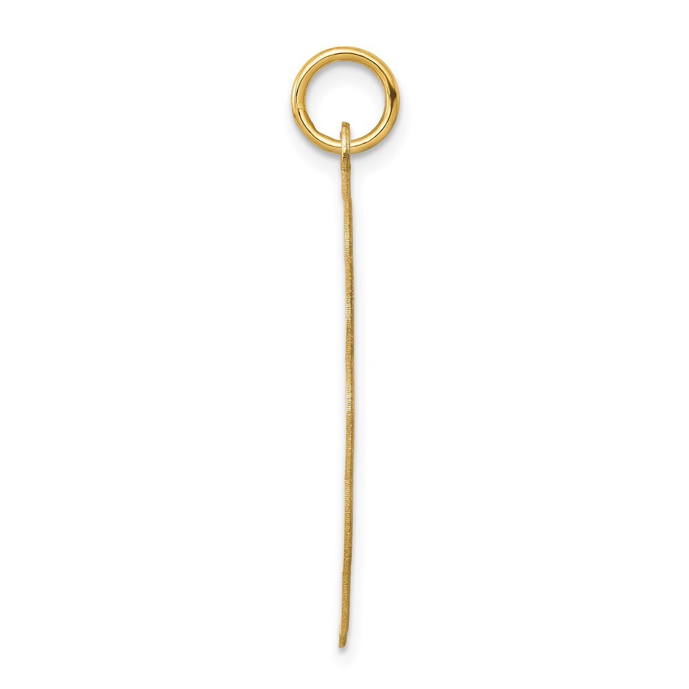 14k Yellow Gold .013 Gauge Engravable Scalloped Disc Charm Pendant for Women