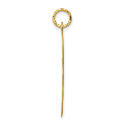 14k Yellow Gold .013 Gauge Engravable Scalloped Disc Charm Pendant for Women