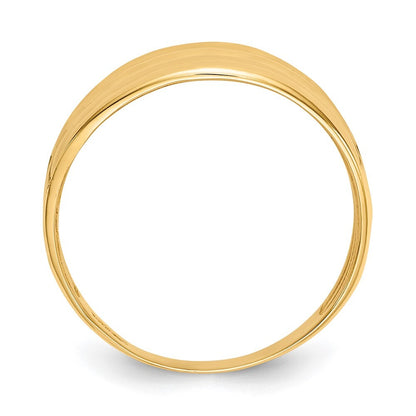 14K Yellow Gold Gold Polished Diamond-cut Four Ridge Fashion Dome Ring