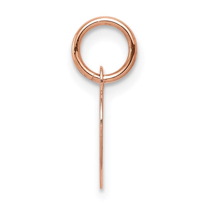 14k Rose Gold Plain .013 Gauge Engraveable Heart Disc Charm