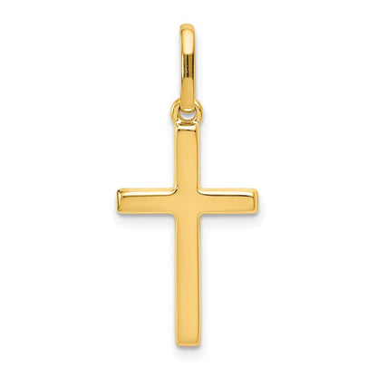 14k Yellow Gold Hollow Cross Pendant
