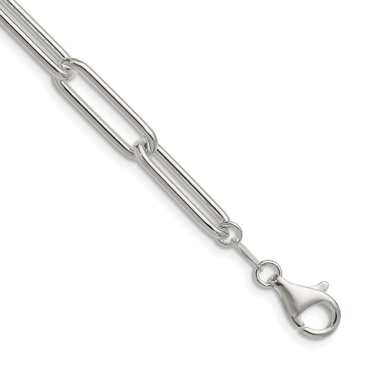 Sterling Silver Polished 6.5mm Paperclip Chain Necklace