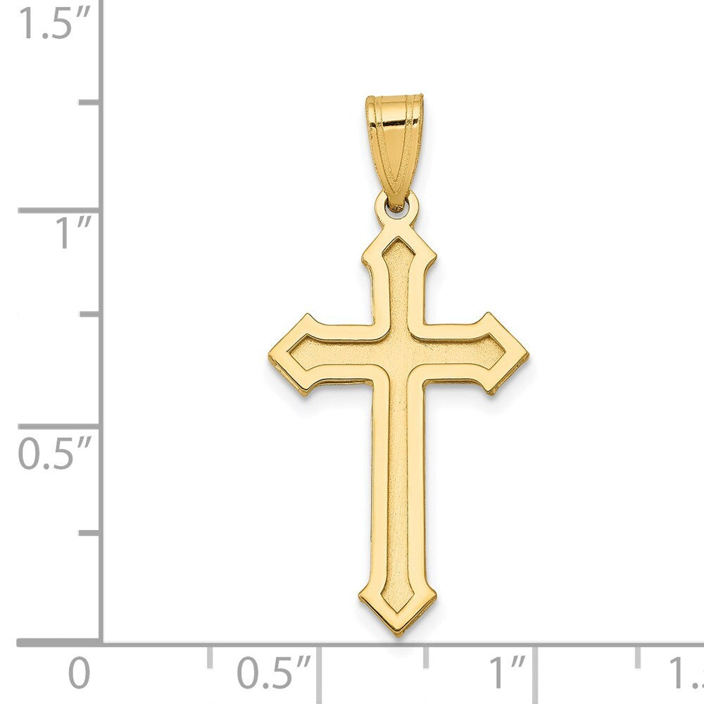 14k Yellow Gold Passion Cross Pendant for Women