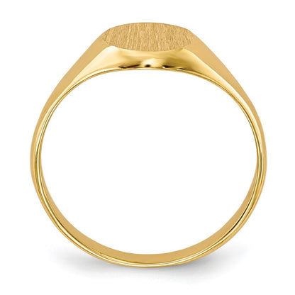 14K Yellow Gold Childs Closed Back Signet Ring