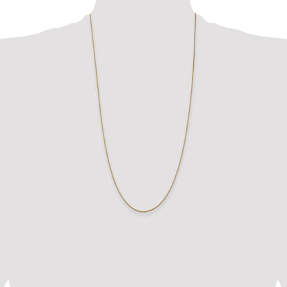 14k Yellow Gold 28 inch .9mm Box with Spring Ring Clasp Chain