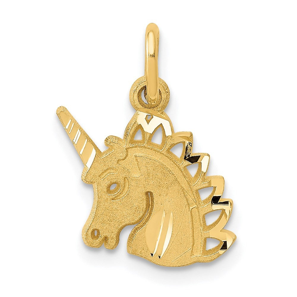 14k Yellow Gold Unicorn Charm Pendant