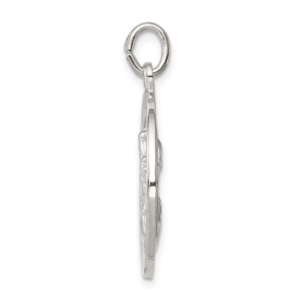 Sterling Silver Queen of the Holy Scapular Medal Pendant
