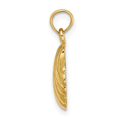 14k Yellow Gold Polished Scallop Shell Charm