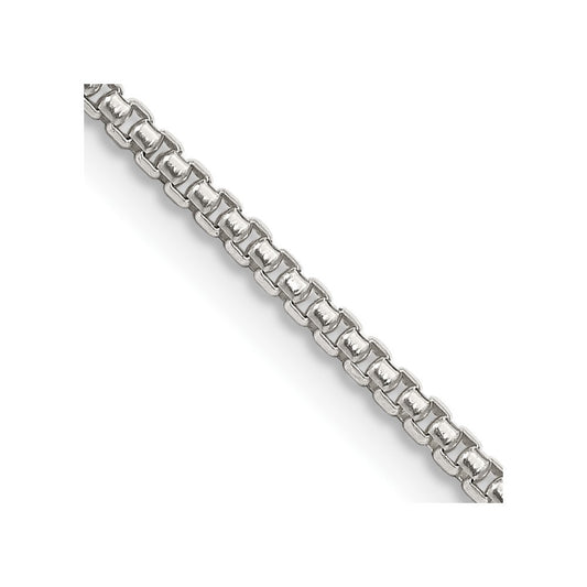 Sterling Silver 1.75mm Round Box Chain Necklace