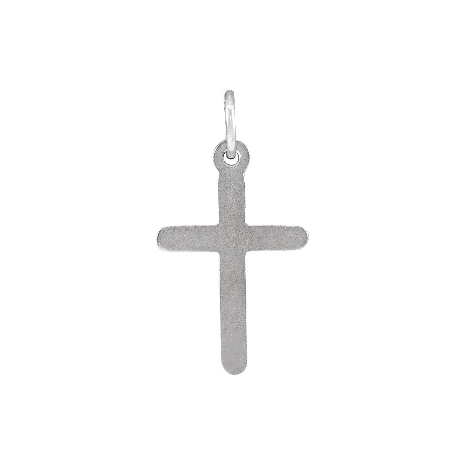 Sterling Silver Crucifix Catholic Cross Pendant Fine Jewelry Gift for Her