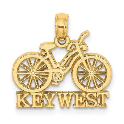 14k Yellow Gold KEY WEST Bicycle Charm