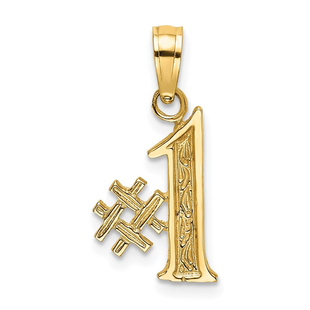 14k Yellow Gold #1 Charm
