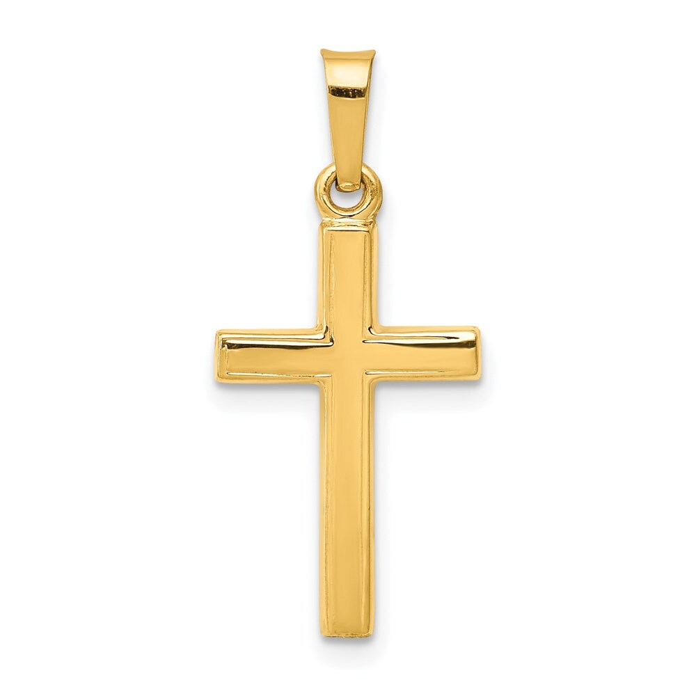 14k Yellow Gold Polished Latin Cross Pendant