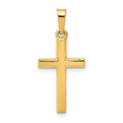 14k Yellow Gold Polished Latin Cross Pendant