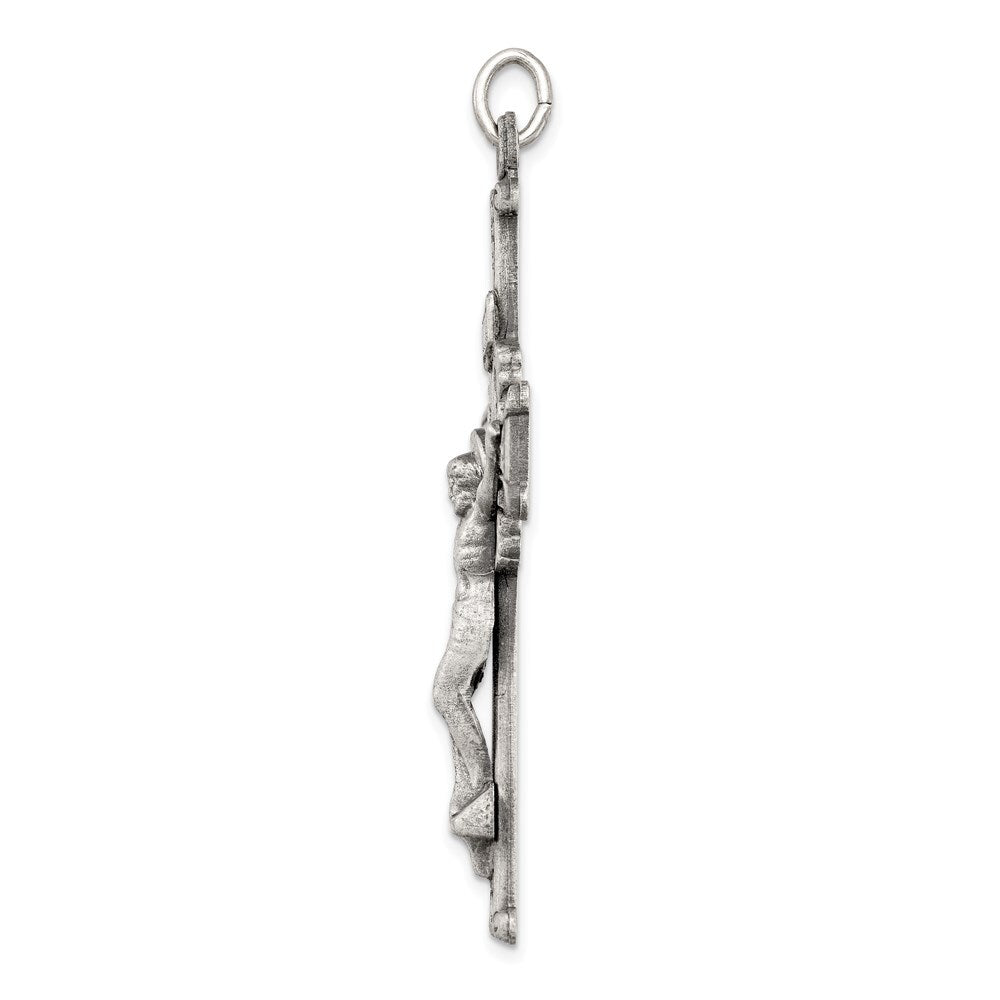 Sterling Silver Antiqued INRI Crucifix Pendant Holiday Gift for Women