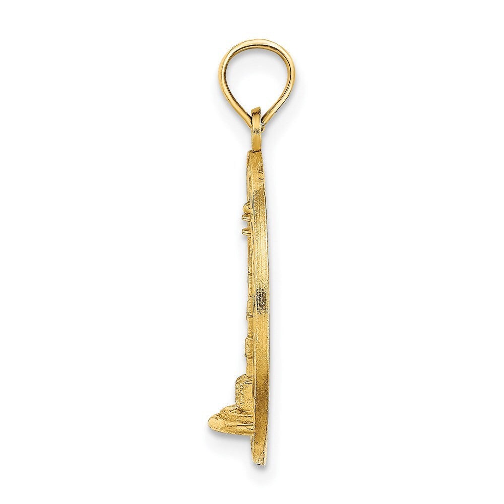 14k Yellow Gold CAPE COD Lighthouse Charm Pendant for Women