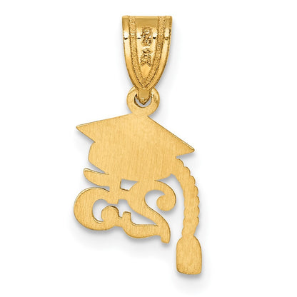 14k Yellow Gold Graduation Cap 25 with Tassel Charm