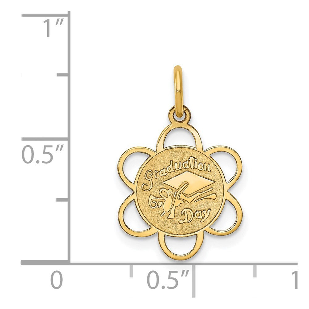 14k Yellow Gold GRADUATION DAY Charm Pendant for Women