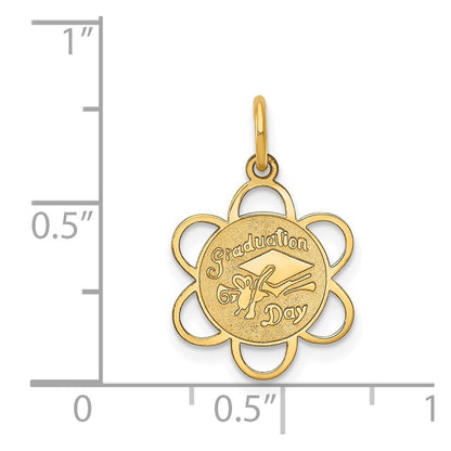 14k Yellow Gold GRADUATION DAY Charm Pendant for Women