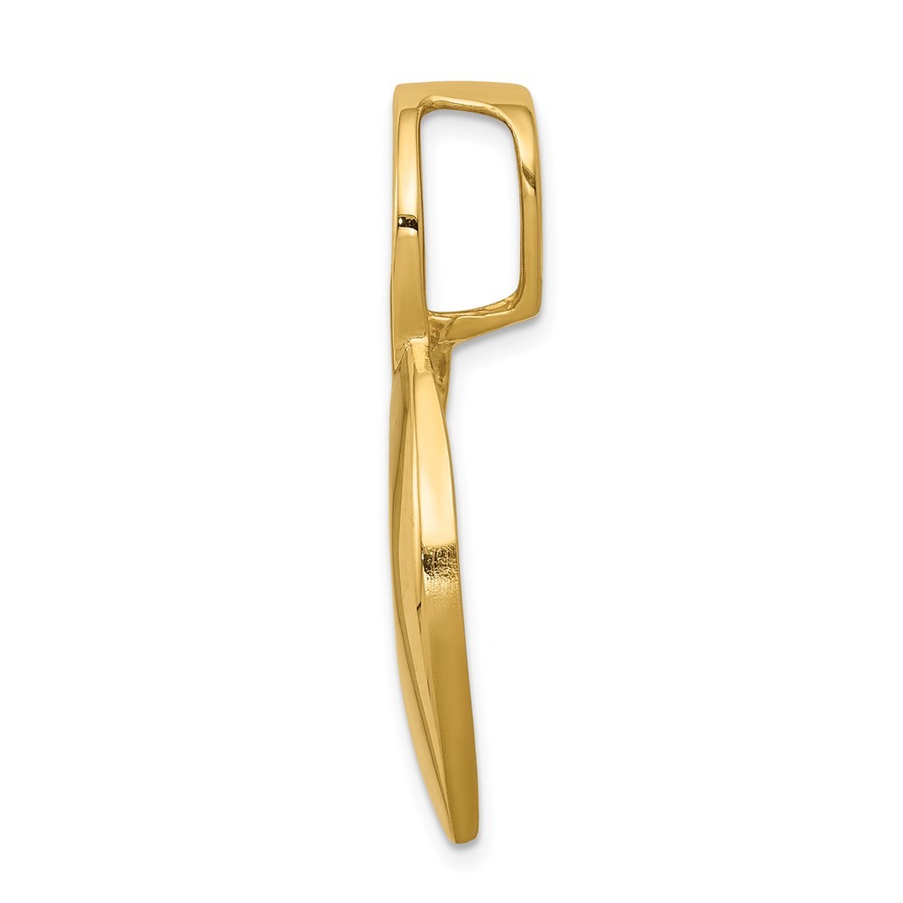 14k Yellow Gold Fits up to 6mm Regular 8mm on Fancy Reversible Fancy Omega Slide