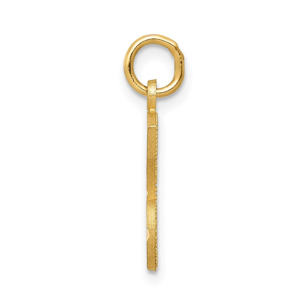 14k Yellow Gold SWEET 16 Charm Pendant for Women