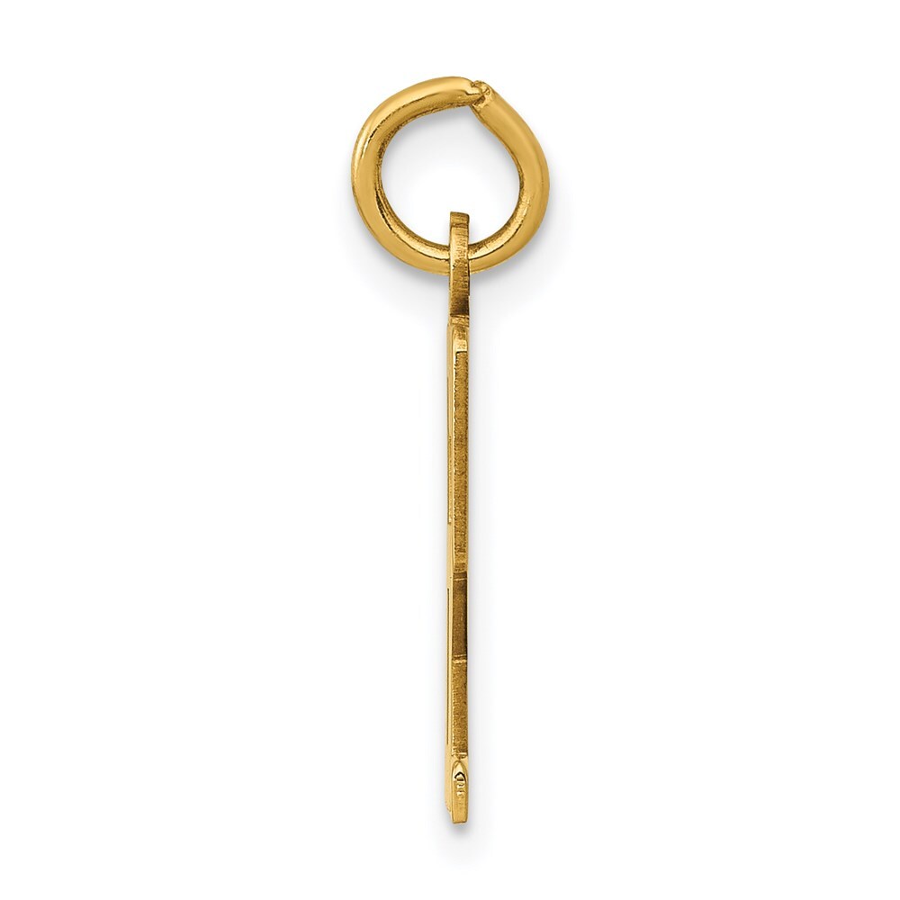 14k Yellow Gold Small Elongated Number 62 Charm Pendant for Women