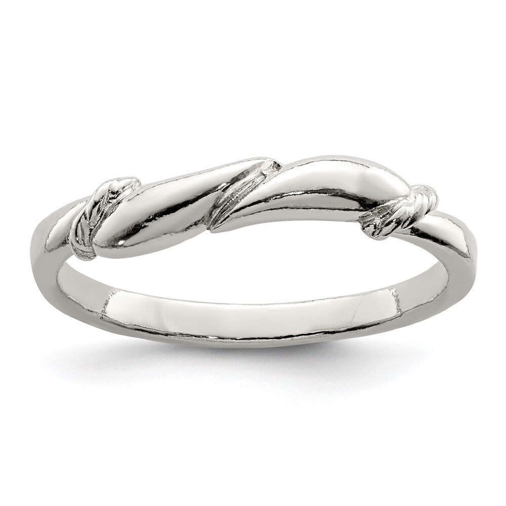 Sterling Silver Swirl Ring Size 7