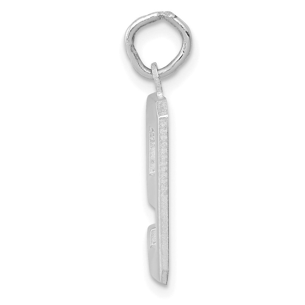 14K White Medium Polished Number 9 Charm